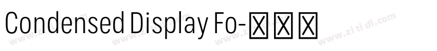 Condensed Display Fo字体转换 Condensed Display Fo字体转换